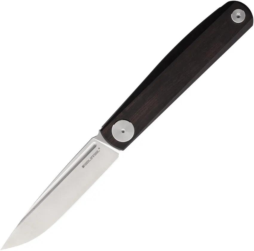 Real Steel GSlip Ebony Wood Handle EDC Knife For Everyday Carry Enthusiasts With VG10 Blade And Slip Joint by Real Steel