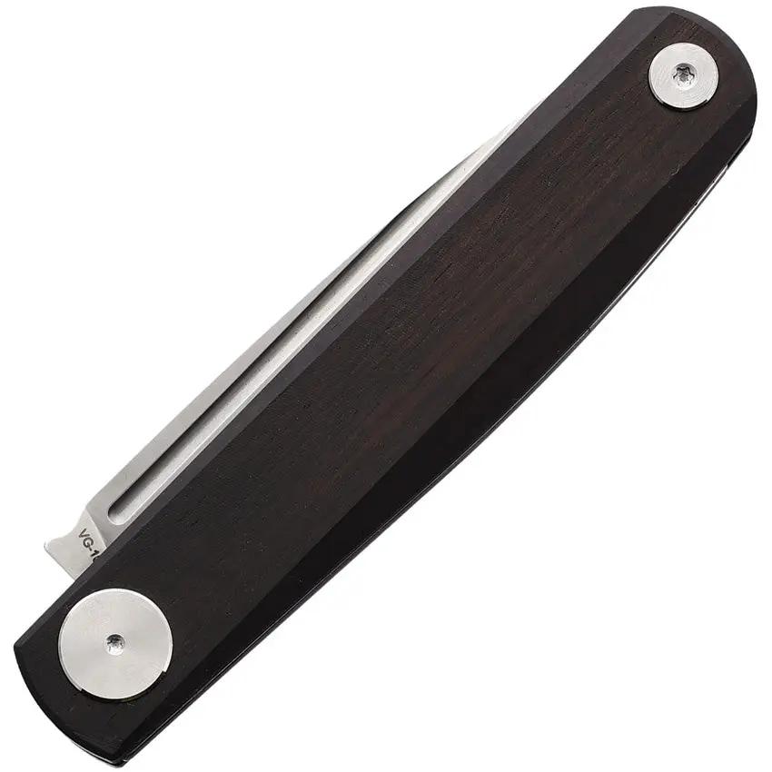Real Steel GSlip Ebony Wood Handle EDC Knife For Everyday Carry Enthusiasts With VG10 Blade And Slip Joint by Real Steel