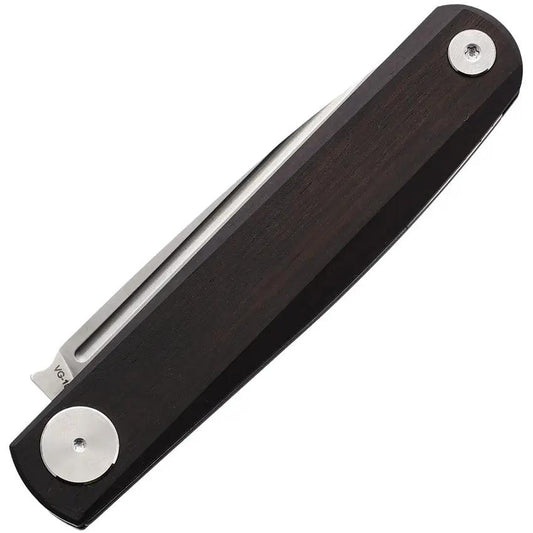 Real Steel GSlip Ebony Wood Handle EDC Knife For Everyday Carry Enthusiasts With VG10 Blade And Slip Joint by Real Steel