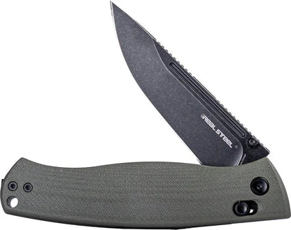 Real Steel Pathfinder Folding Knife With Crossbar Lock 7851GB For EDC Outdoors Rugged G10 by Real Steel