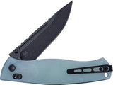 Real Steel Pathfinder FFG Crossbar Lock Folding Knife - Jade G10 Handle And BlackWash 14C28N Blade For EDC by Real Steel