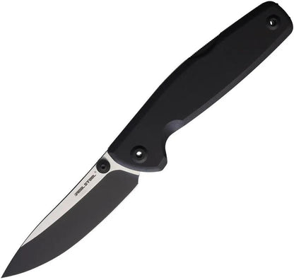Real Steel Yak Lockback EDC Knife With 3.75in Flat Ground Blade Slim Black G10 Handle by Real Steel