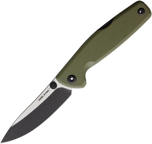 Real Steel Yak Lockback Green Flat 7871BG by Real Steel