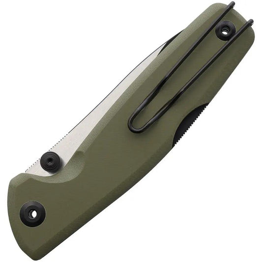Real Steel Yak Lockback Knife - Compact EDC With 3.75 Inch Flat Ground Blade 5 Inch Closed Length Green G10 by Real Steel