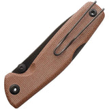 Real Steel Yak Lockback EDC Knife Scandi Blade Micarta Handle For Everyday Carry Enthusiasts by Real Steel