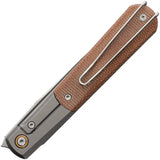 Real Steel Barlow RB7 Framelock Micarta EDC Knife With Satin S35VN Blade For Everyday Carry by Real Steel