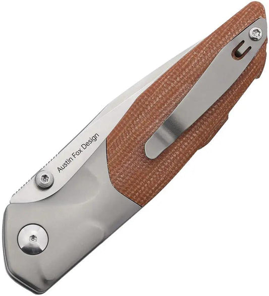 Real Steel Hoeft Button Lock Folding Knife For EDC Enthusiasts With S35VN Blade And Micarta Inlay by Real Steel