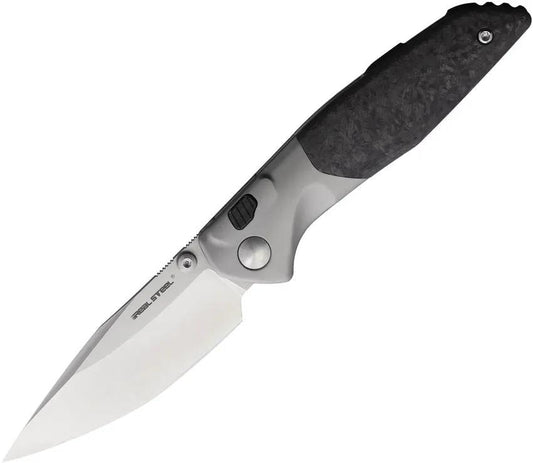 Real Steel Hoeft Button Lock Shred CF 7901SF Premium EDC Knife With One Hand Operation And Carbon Fiber Handle by Real Steel