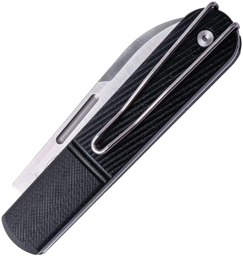 Real Steel Barlow RB5 Slip Joint EDC Knife Satin N690 Blade With Black G10 Handle by Real Steel