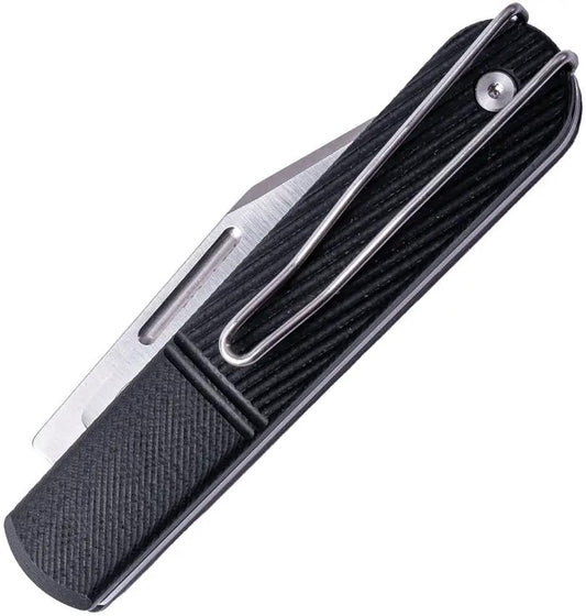 Real Steel Barlow RB5 Slip Joint Knife With Black G10 Handle And Bohler N690 Clip Point For EDC Enthusiasts by Real Steel