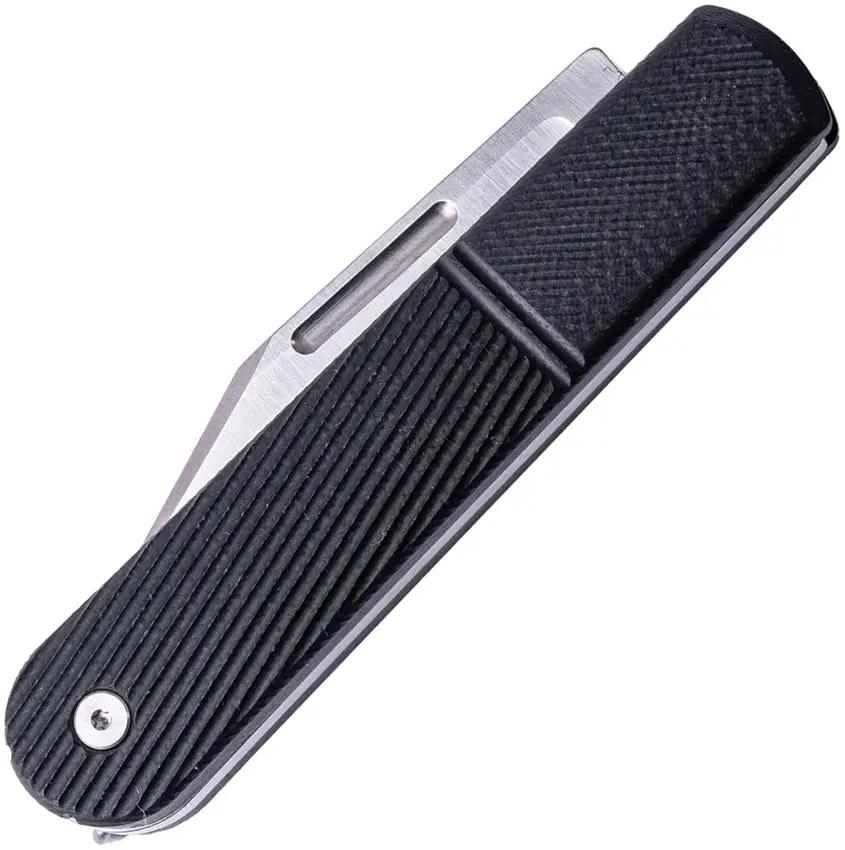 Real Steel Barlow RB5 Slip Joint Knife With Black G10 Handle And Bohler N690 Clip Point For EDC Enthusiasts by Real Steel