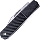 Real Steel Barlow RB5 Slip Joint Knife With Black G10 Handle And Bohler N690 Clip Point For EDC Enthusiasts by Real Steel