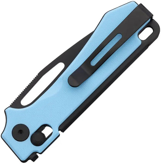 Real Steel Vis Crossbar Lock - Blue G10 EDC Folding Knife With 2.75 Inch 12C27 Sandvik Blade by Real Steel