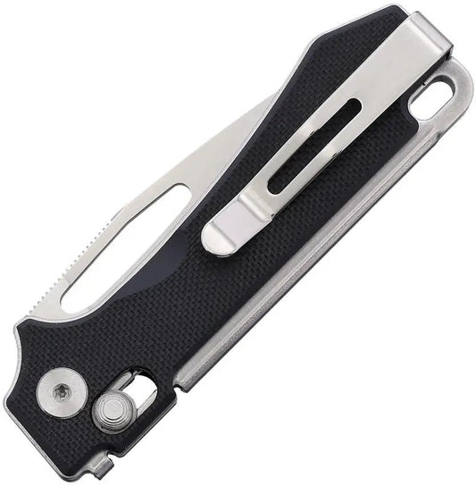 Real Steel Vis Crossbar Lock Knife - Compact EDC Knife With Satin 2.75in Blade And Black G10 Handle by Real Steel