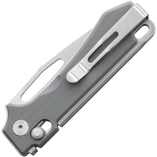 Real Steel Vis Crossbar Lock Knife - Secure Lockup with Satin 2.75 Inch Blade and Gray G10 Handle by Real Steel