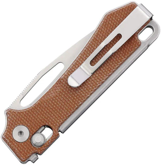 Real Steel Vis Crossbar Lock Knife - Nat Micarta Handle With 2.75 In Satin Blade 12C27 Sandvik by Real Steel