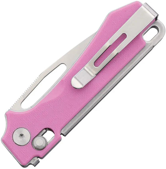 Real Steel Vis Crossbar Lock Knife Premium Pink G10 Handle For EDC Enthusiasts And Collectors by Real Steel