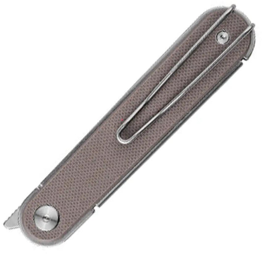 Real Steel Iris Linerlock Knife - Satin 12C27 Blade With G10 Coyote Scales And Front Flipper by Real Steel