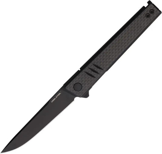 Real Steel Kikashi Linerlock CF 8071CB EDC Knife With 3.5 Inch 14C28N Sandvik Blade And Carbon Fiber Handle by Real Steel