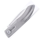 Real Steel Stella Folding Knife - S35VN Satin Blade And Gray Titanium Handle For EDC by Real Steel