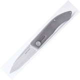 Real Steel Stella Folding Knife - S35VN Satin Blade And Gray Titanium Handle For EDC by Real Steel