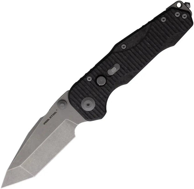 Real Steel Evolution Button Lock Tanto 9914 EDC Knife With Premium S35VN Blade And Carbon Fiber by Real Steel