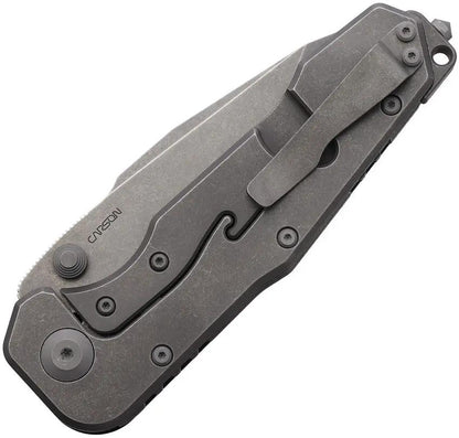 Real Steel Evolution Button Lock Tanto 9914 EDC Knife With Premium S35VN Blade And Carbon Fiber by Real Steel