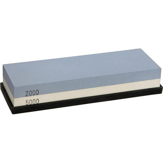 Real Steel Japanese Whetstone Dual Sided Sharpening Stone 2000 5000 Grit - Non Slip Silicone Base by Real Steel