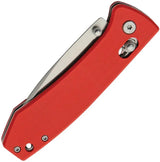 Rite Edge Rolling Lock - Red G10 Handle Satin 8Cr13MoV Drop Point Blade And Pocket Clip by Rite Edge