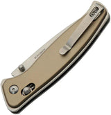Rite Edge Rolling Lock - Khaki Aluminum Handle 4.5 Inch Closed 3.25 Inch Satin 8Cr13MoV Blade by Rite Edge