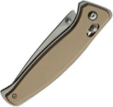 Rite Edge Rolling Lock - Khaki Aluminum Handle 4.5 Inch Closed 3.25 Inch Satin 8Cr13MoV Blade by Rite Edge