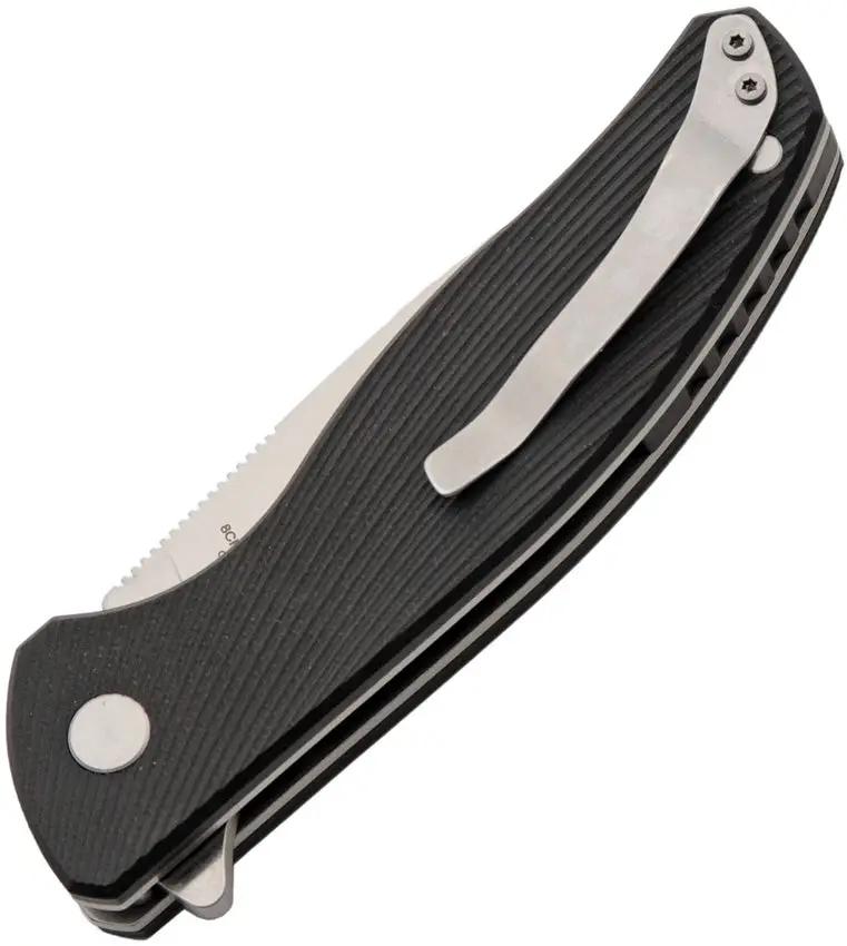 Rite Edge Linerlock Knife - 4-Inch Satin Blade, Black G10 Handle, Extended Tang, Pocket Clip by Rite Edge