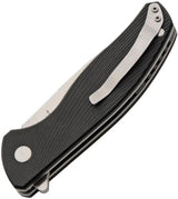 Rite Edge Linerlock Knife - 4-Inch Satin Blade, Black G10 Handle, Extended Tang, Pocket Clip by Rite Edge