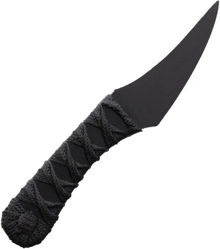 Revenant Corps Grackle Fixed Blade - Black G10 One Piece Construction With Tsukomaki Handle And Black Boltaron Belt Sheath by Revenant Corps