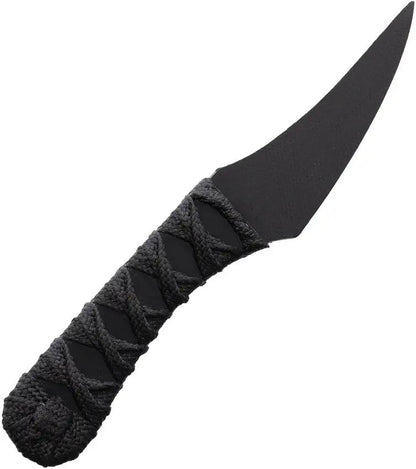 Revenant Corps Grackle Fixed Blade - Black G10 One Piece Construction With Tsukomaki Handle And Black Boltaron Belt Sheath by Revenant Corps