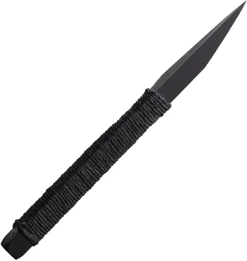Revenant Corps IMP Fixed Blade IMP-ST-LN - Black G10 Handle Wrapped With Epoxy Coated Hemp Twine, Neck Sheath Included by Revenant Corps