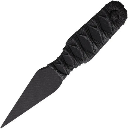 Revenant Corps Small Shanghai Fixed Blade XN-XD-W64 - Black G10 Dagger With Epoxy Coated Hemp Twine Tsukomaki Handle by Revenant Corps