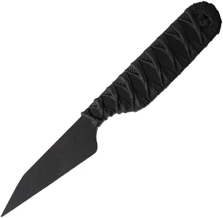 Revenant Corps RCK V2 Fixed Blade Knife - Black G10 Handle With Hemp Twine Tsukomaki Wrap Belt Sheath by Revenant Corps