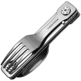 ROXON 3 In 1 Camping Utensil Set C1S - Magnetic Folding Stainless Steel With Drawstring Pouch by ROXON
