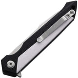 ROXON 8-Inch Folding Knife D2 With G10 Handle And White Leather Inlay - Satin Blade And Extended Tang by ROXON