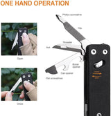 ROXON KS2 Elite Multi Tool KS2E - D2 Steel Blade, Bit Driver Set, 14 Tools, Black G10 Handles by ROXON