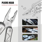 ROXON Phantom Multi Tool S802 - Compact 4.13 Inch With Silver Aluminum Handles And Replaceable Blade With Liner Lock by ROXON