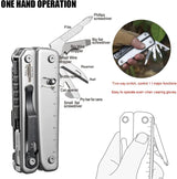 ROXON Flash Elite Multi Tool S803E - Stainless Handles D2 Steel Blade Whistle And Flint Stone by ROXON