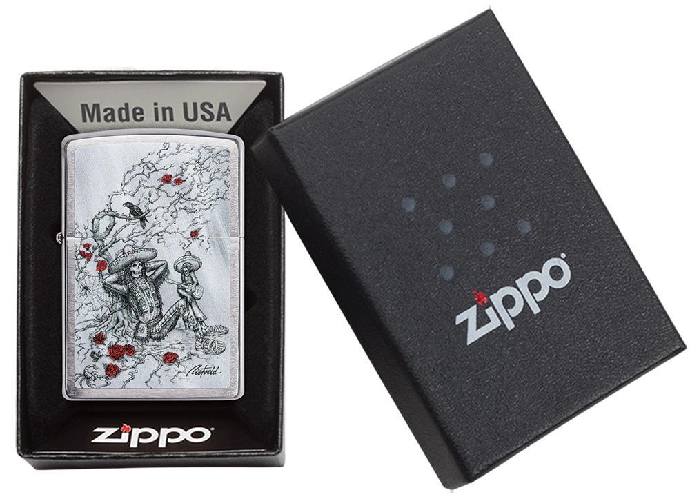 Zippo Rietveld Relaxing Skeleton Lighter – Brushed Chrome