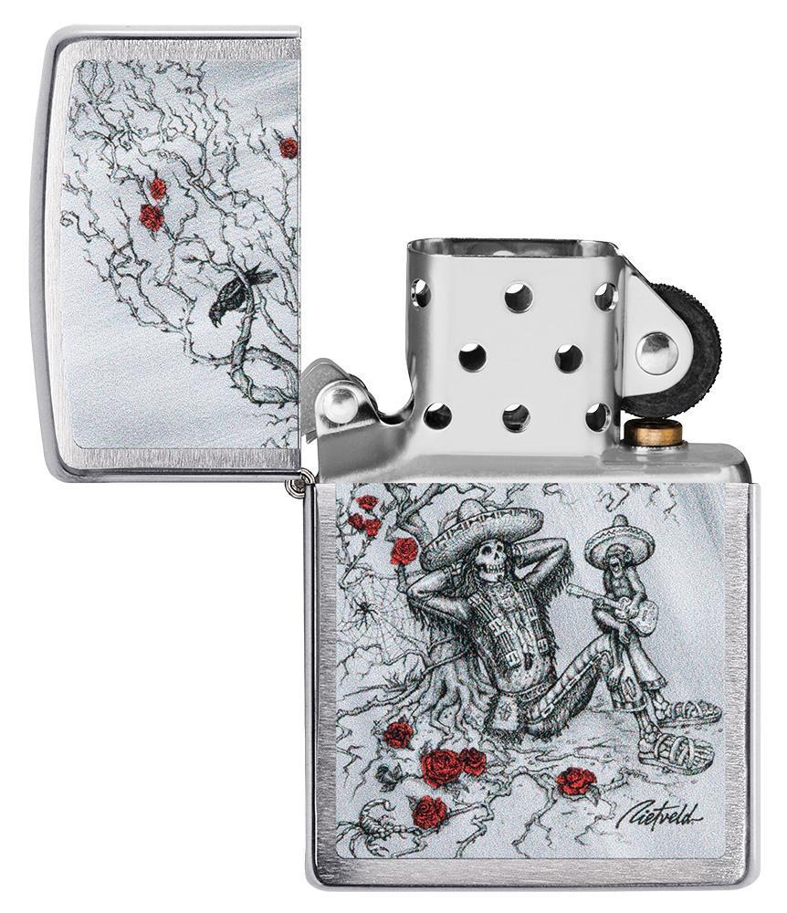 Zippo Rietveld Relaxing Skeleton Lighter – Brushed Chrome