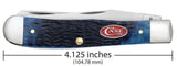 Rogers Jig Navy Blue Bone Trapper Pocket Knife by Case Cutlery