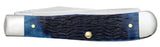 Rogers Jig Navy Blue Bone Trapper Pocket Knife by Case Cutlery
