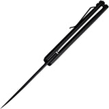 SENCUT Jubil Linerlock Black S20029-2 - 3in D2 Wharncliffe Blade, Black G10 Handle, Extended Tang by SENCUT