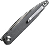 SENCUT Jubil Linerlock Gray S20029-3 - Satin D2 Wharncliffe Blade 3.88in Closed Gray G10 Handle With Pocket Clip by SENCUT