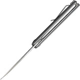SENCUT Jubil Linerlock Gray S20029-3 - Satin D2 Wharncliffe Blade 3.88in Closed Gray G10 Handle With Pocket Clip by SENCUT